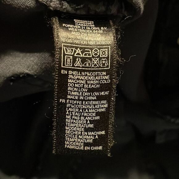 Forever 21 29 blue skinny pants Pirate Vibes mid-rise button - Picture 8 of 8